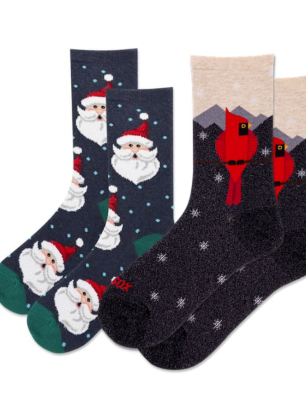Women's HOTSOX Crew Sock Bundle | XMAS Novelty Patterns | Mix & Match | NWT